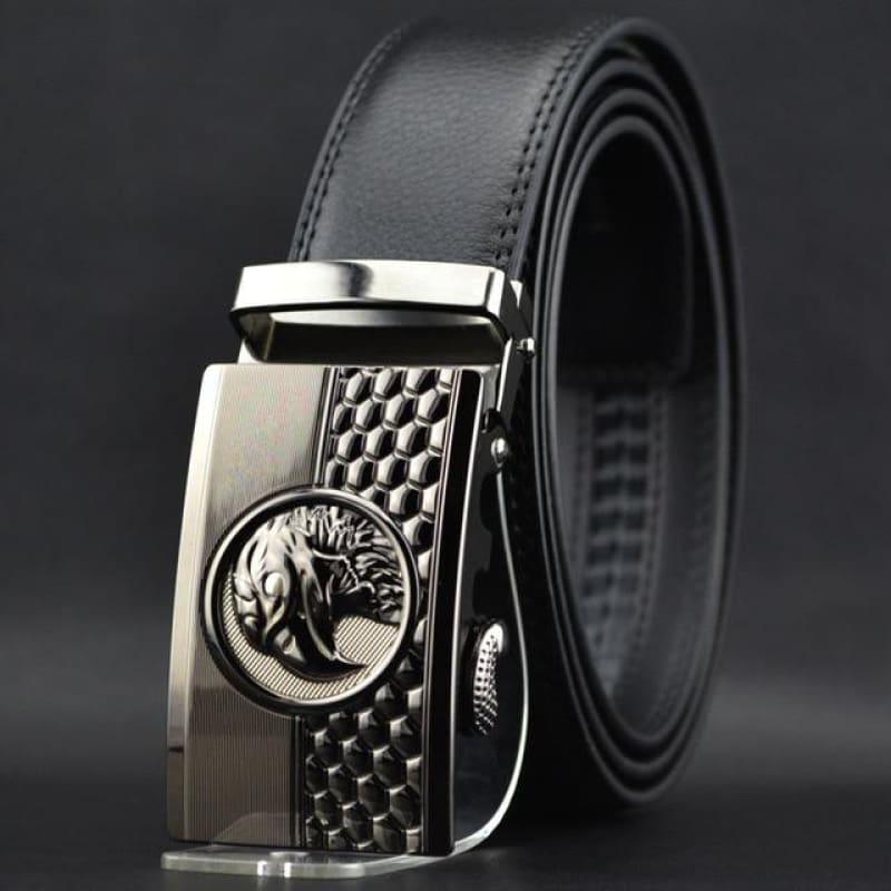 Genuine Leather High Quality Brand Black Formal Business Belt - 5 / 115cm - belt