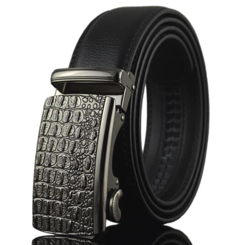 Genuine Leather High Quality Brand Black Formal Business Belt - 9 / 115cm - belt