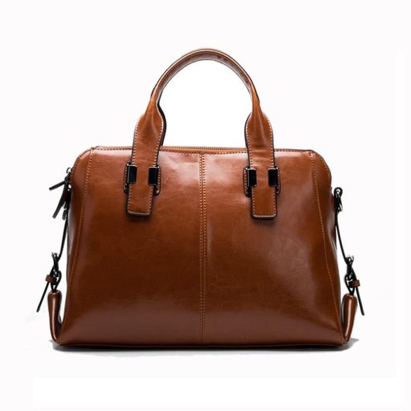 Genuine Leather Messenger Bag - HandBag