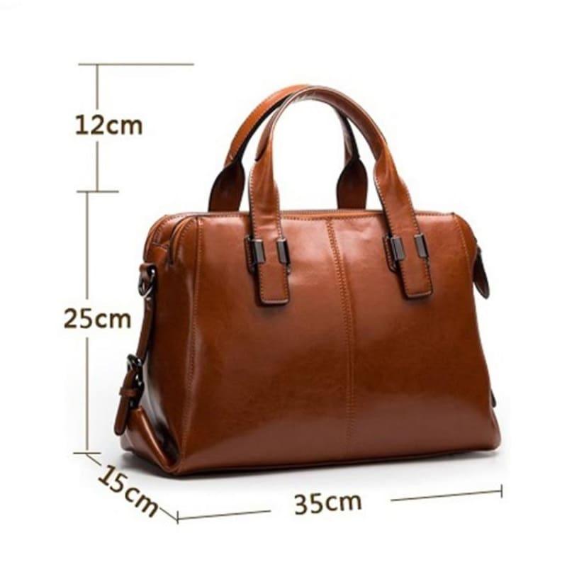 Genuine Leather Messenger Bag - HandBag