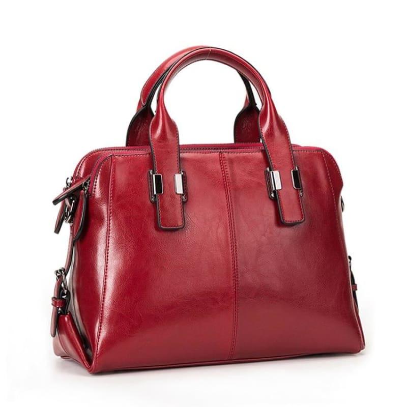 Genuine Leather Messenger Bag - HandBag