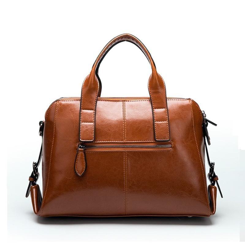 Genuine Leather Messenger Bag - HandBag