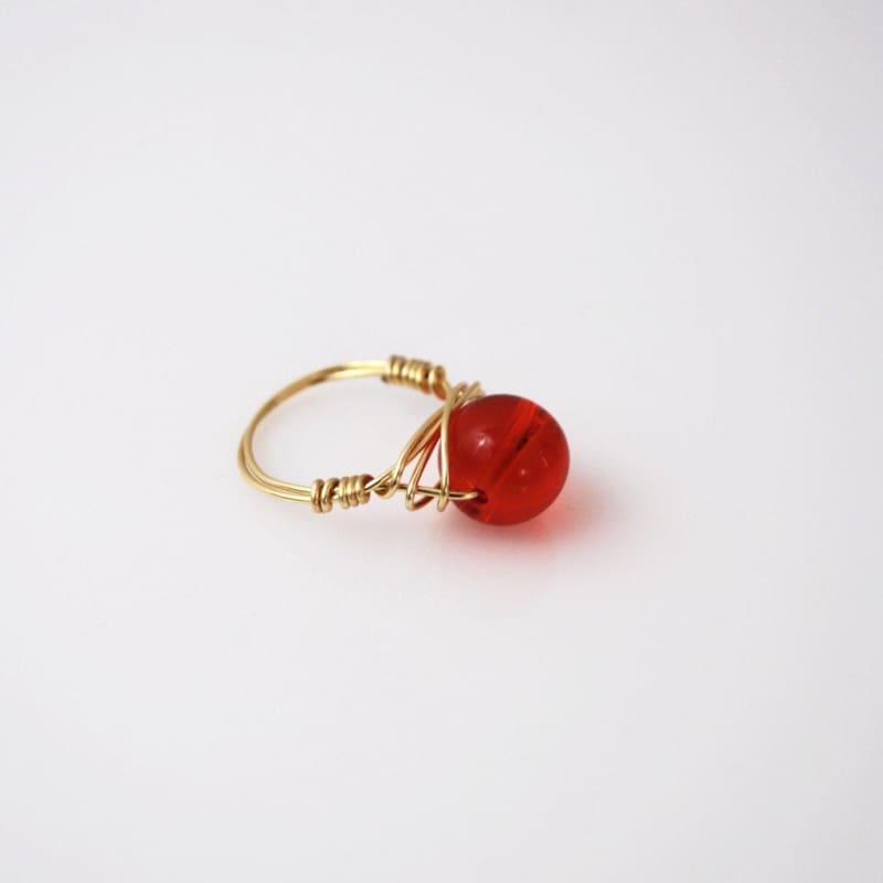 Genuine Quartz Stone womens ring - Handmade