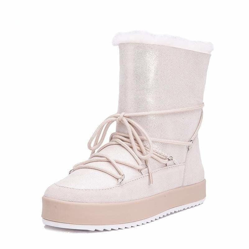 Genuine Shearling Snowboots Booties - Booties