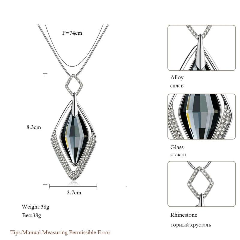 Geometric Statement Long Necklaces & Pendants - TeresaCollections