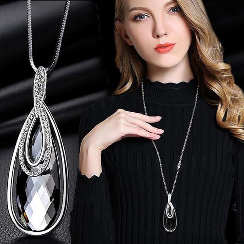 Geometric Statement Long Necklaces & Pendants - Oval - necklace