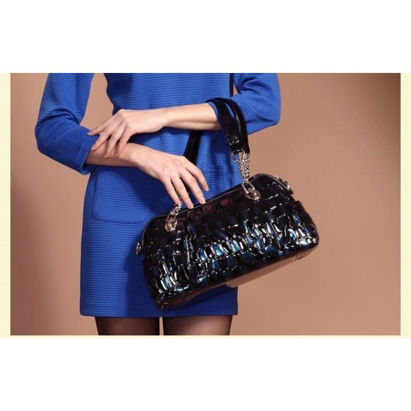 Glossy ZOOLER Leather Shoulder Bag - TeresaCollections