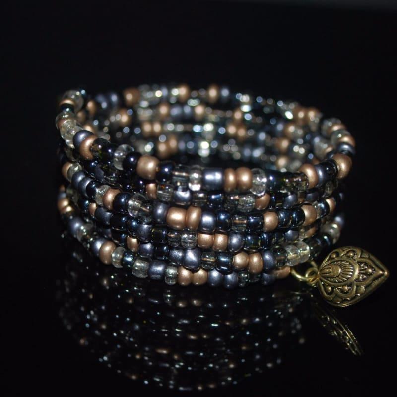 Gorgeous Slate Steel Wrap Around Bracelets - Handmade