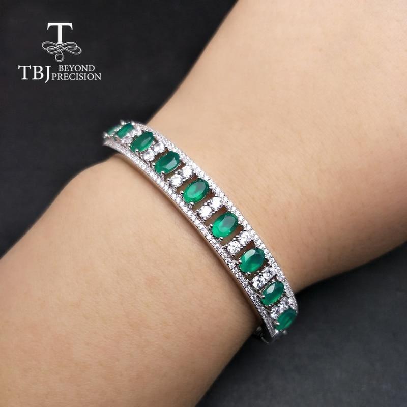 Green Agate New 4.5ct Natural Gemstone Bangle - Bangle