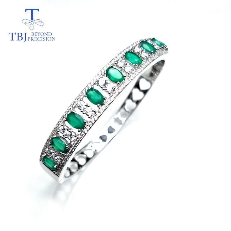 Green Agate New 4.5ct Natural Gemstone Bangle - Bangle