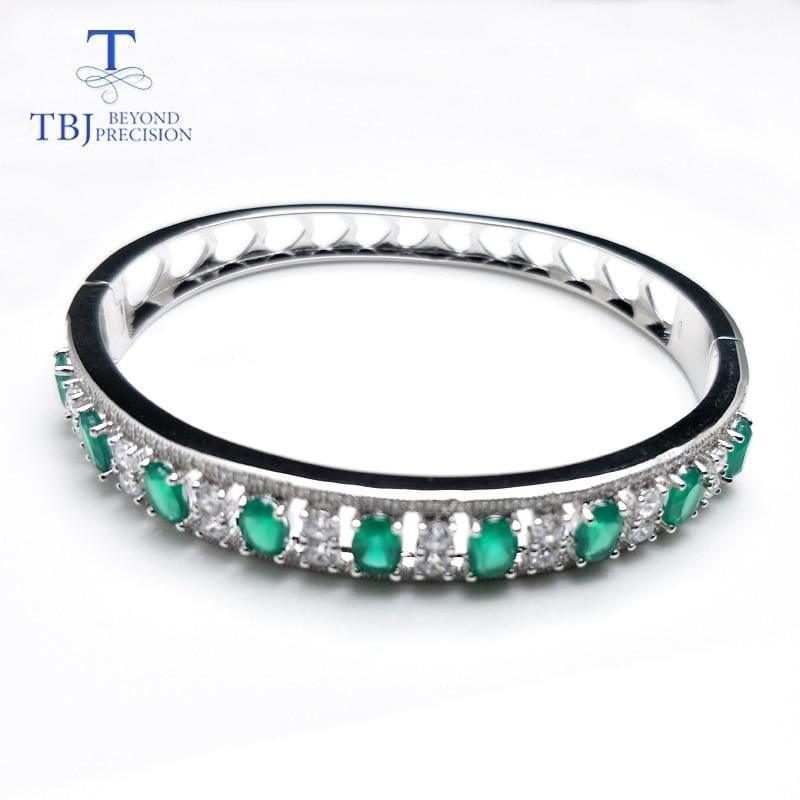 Green Agate New 4.5ct Natural Gemstone Bangle - Bangle