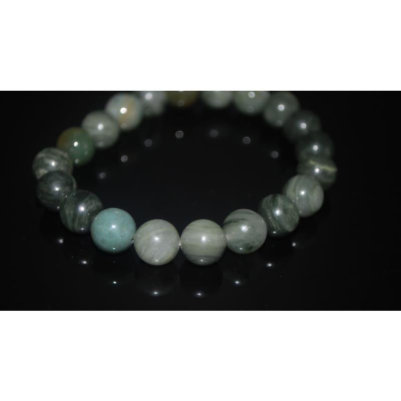 Green Agate Quartz Gemstone Bracelets - Handmade