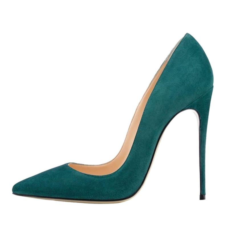 Green High Heels Stiletto Heel Pumps - dark green 12cm / 10 - Pumps