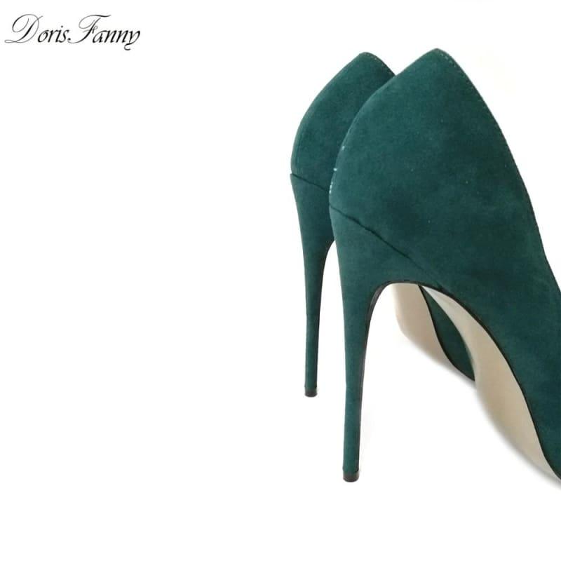 Green High Heels Stiletto Heel Pumps - Pumps