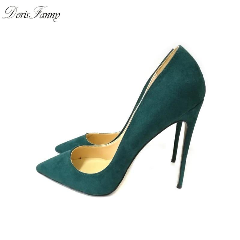 Green High Heels Stiletto Heel Pumps - Pumps