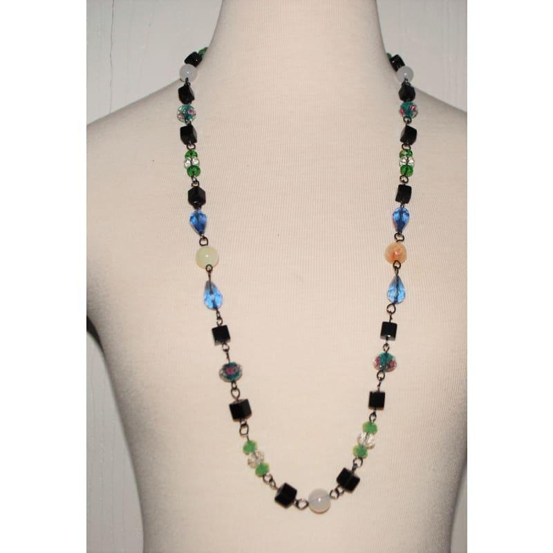 Hancrafted Wired Multi Bead Boho style Necklace - Handmade