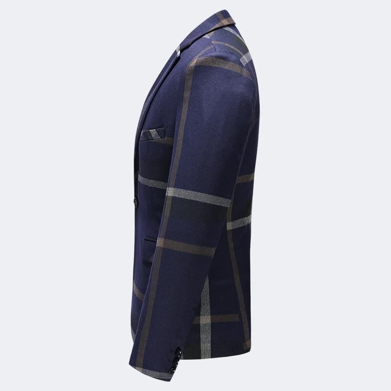 High Quality Dark Blue Grey Blazer Casual Business Jacket - Mens jackets