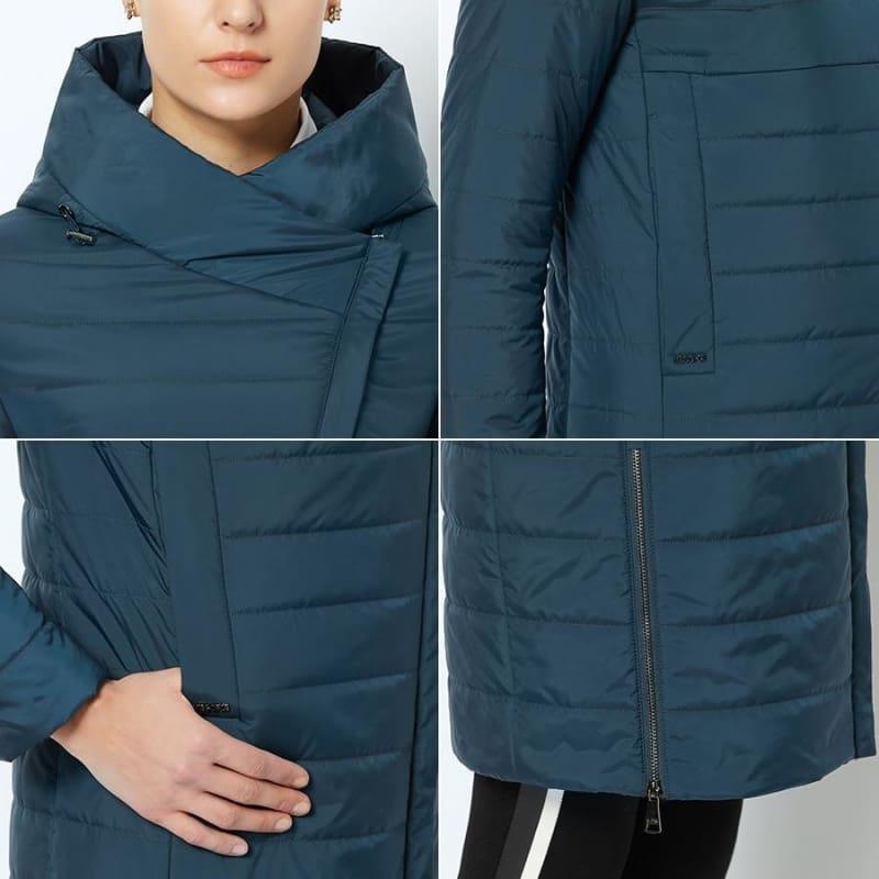 High-quality Thin Cotton Padded Women's Warm Parka Coat - TeresaCollections