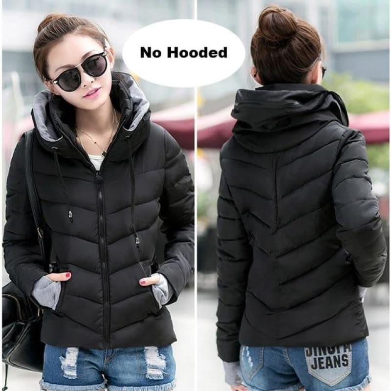 Hooded Winter Women Hooded Cotton Padded Coat - TeresaCollections