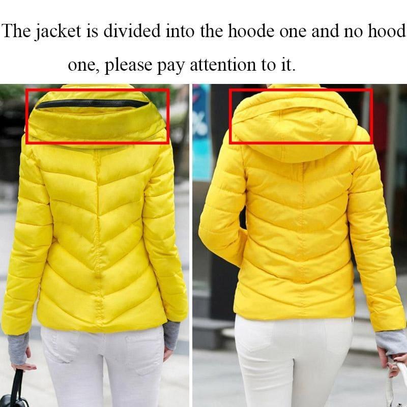 Hooded Winter Women Hooded Cotton Padded Coat - TeresaCollections