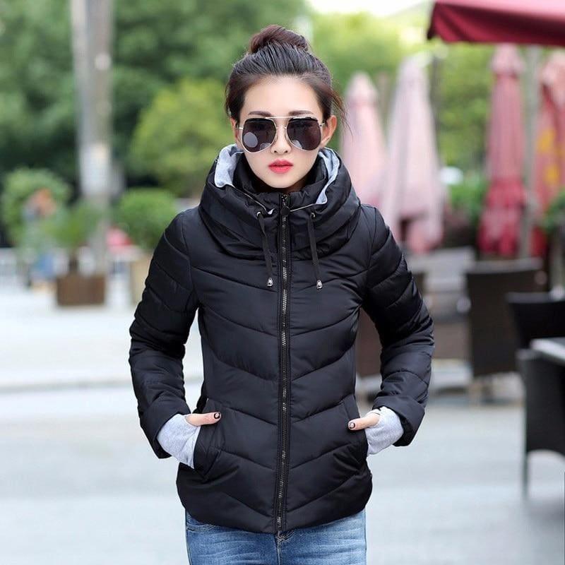 Hooded Winter Women Hooded Cotton Padded Coat - TeresaCollections