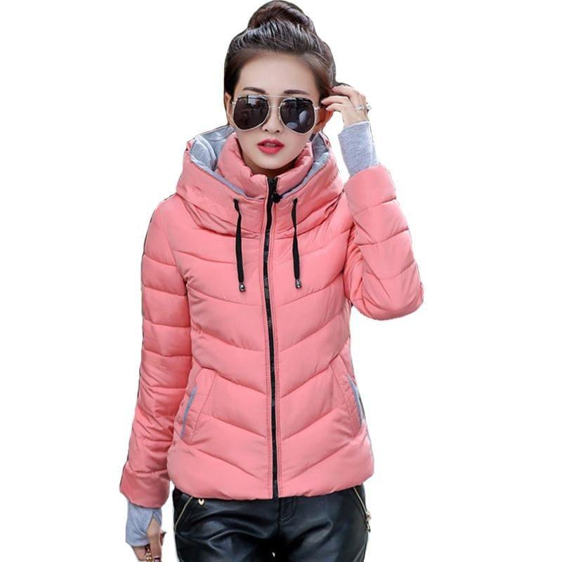 Hooded Winter Women Hooded Cotton Padded Coat - TeresaCollections