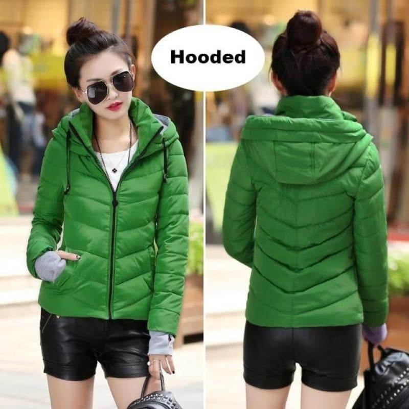 Hooded Winter Women Hooded Cotton Padded Coat - TeresaCollections