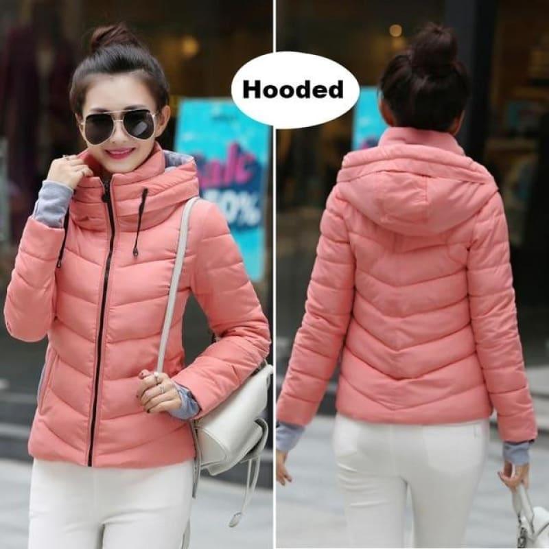 Hooded Winter Women Hooded Cotton Padded Coat - TeresaCollections