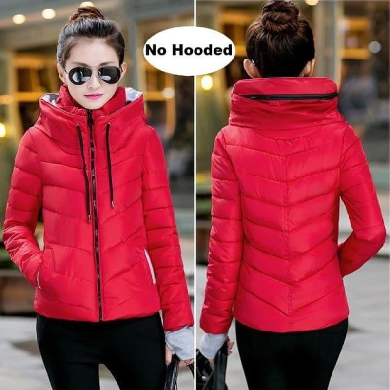 Hooded Winter Women Hooded Cotton Padded Coat - TeresaCollections