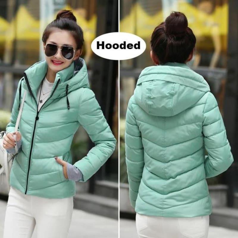 Hooded Winter Women Hooded Cotton Padded Coat - TeresaCollections