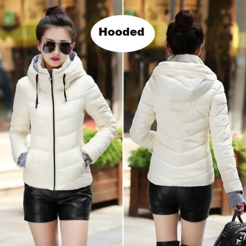 Hooded Winter Women Hooded Cotton Padded Coat - TeresaCollections