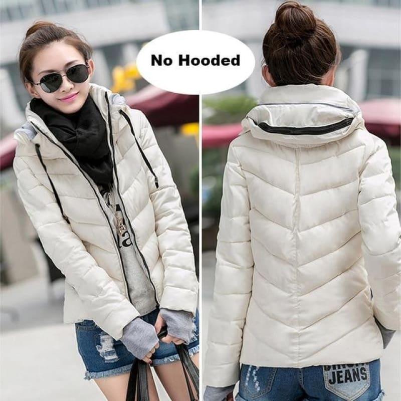 Hooded Winter Women Hooded Cotton Padded Coat - TeresaCollections