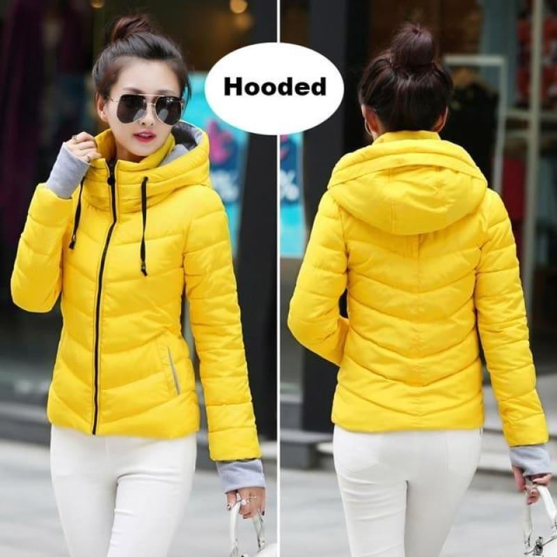 Hooded Winter Women Hooded Cotton Padded Coat - TeresaCollections