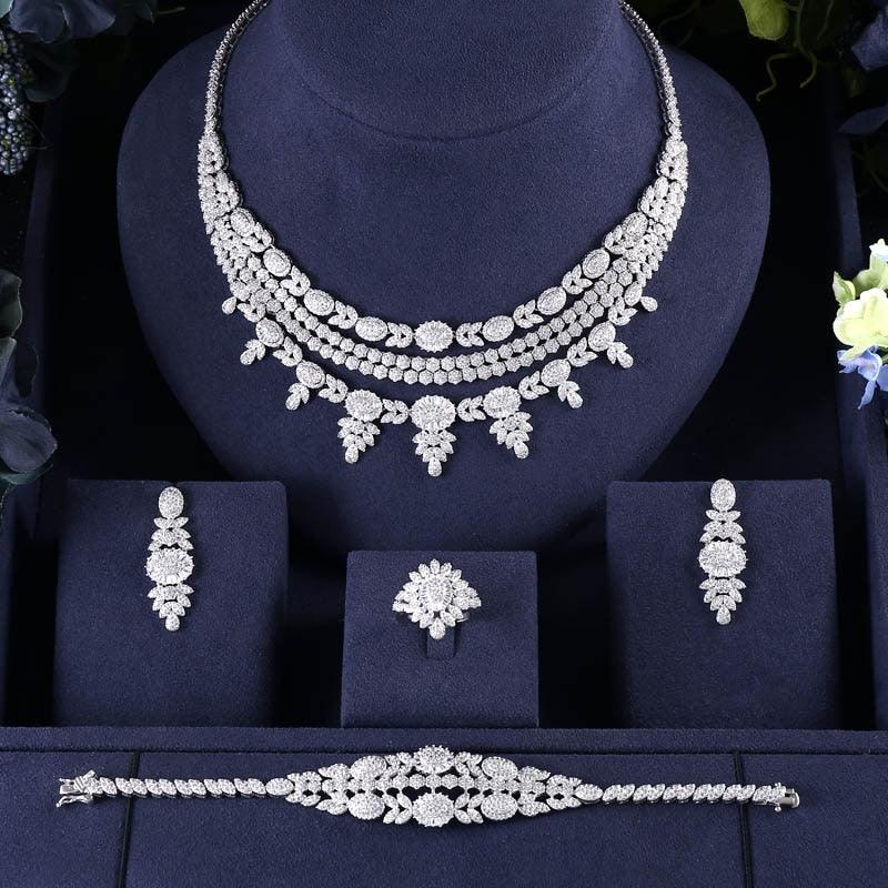 Bridal Zirconia CZ Crystal Wedding Jewelry Sets - TeresaCollections