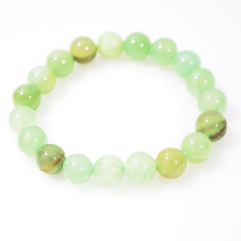 Jungle Green Natural Jade Unisex Mens Bracelets - Handmade