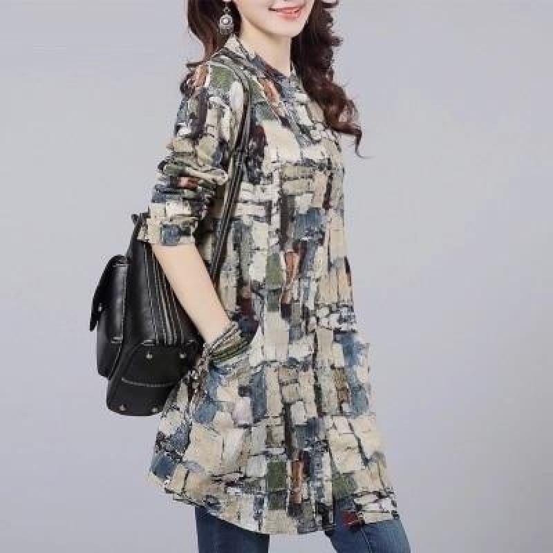 Kimono Long Floral Print Women Tops and Blouses Plus Size Cardigan Tunic Blouse - TeresaCollections