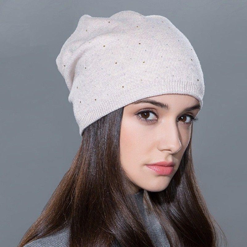 Knitted Wool Beanies Casual Outdoor Ski Hats - Hats