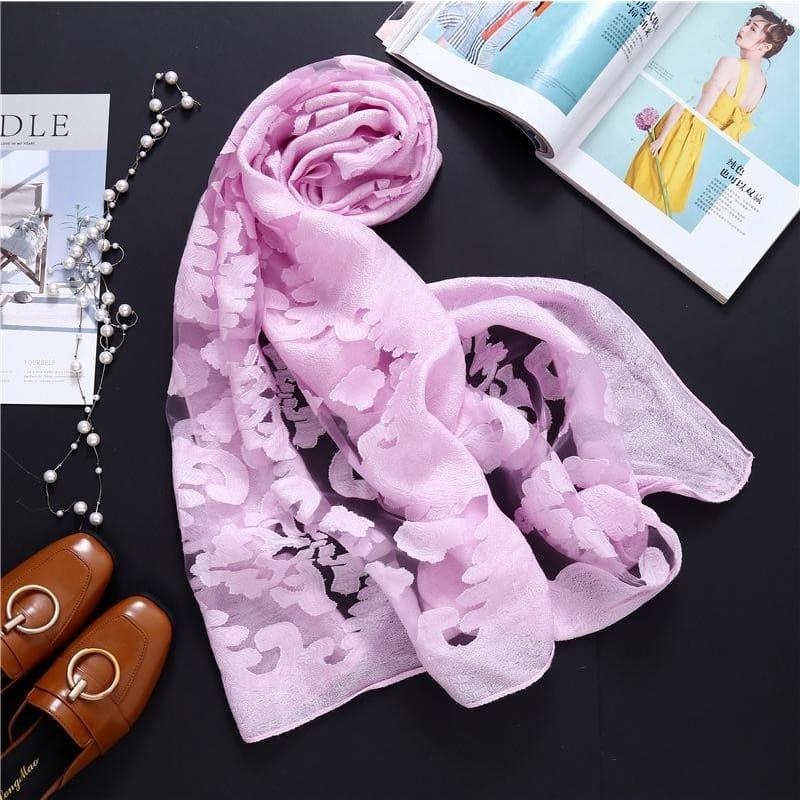 Lace Silk Wrap Scarf - TeresaCollections