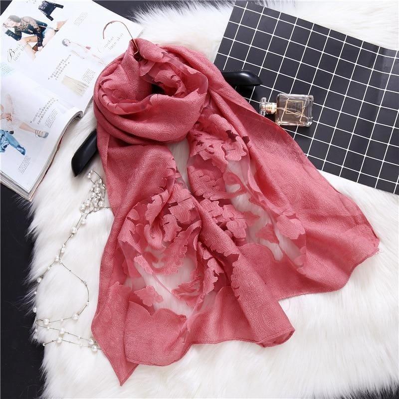 Lace Silk Wrap Scarf - TeresaCollections