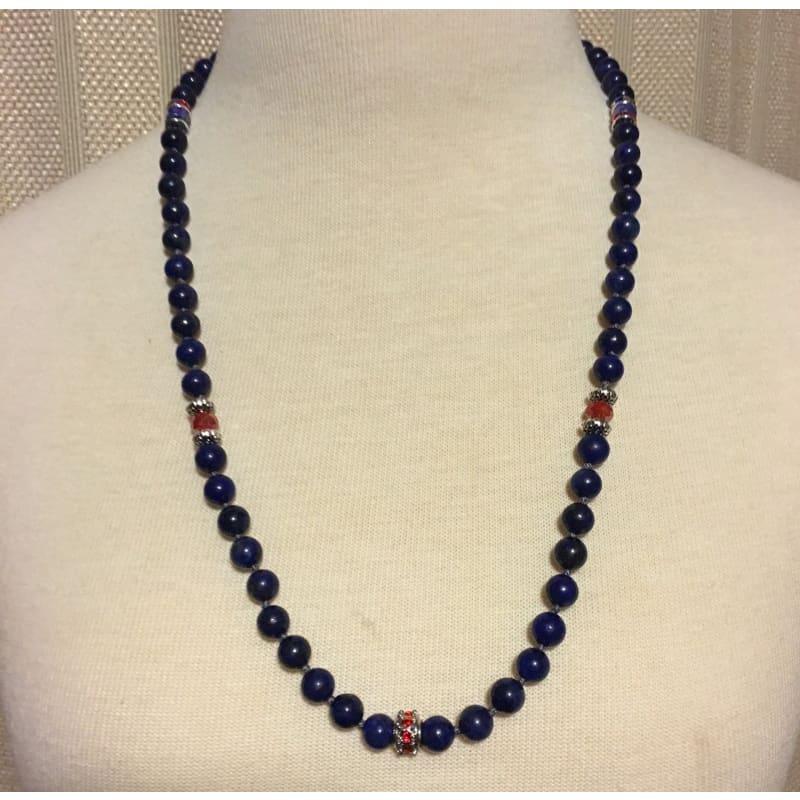Lapis Blue Womens Necklace - Handmade