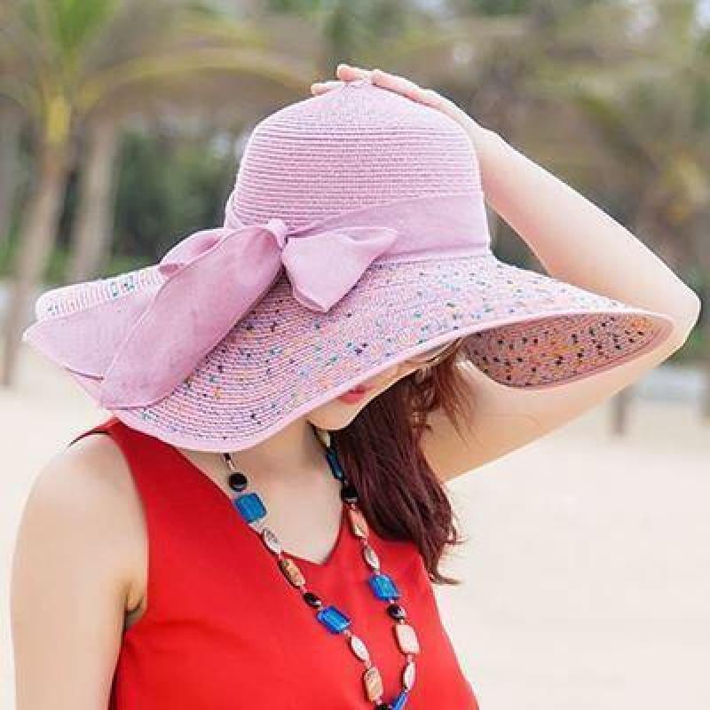 Large Brim Floppy Foldable Summer Beach Hat - TeresaCollections