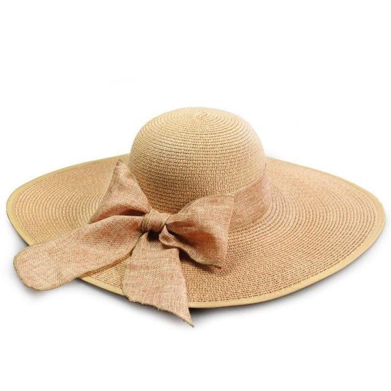 Large Brim Floppy Foldable Summer Beach Hat - 19 - hats