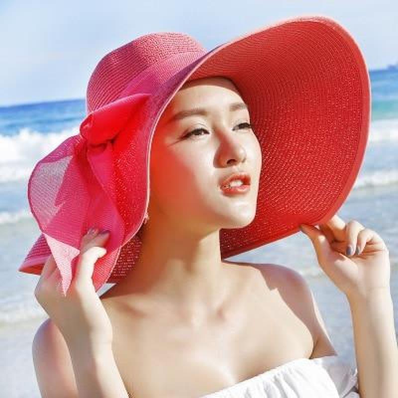 Large Brim Floppy Foldable Summer Beach Hat - TeresaCollections