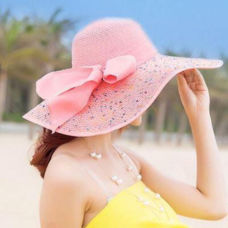 Large Brim Floppy Foldable Summer Beach Hat - TeresaCollections