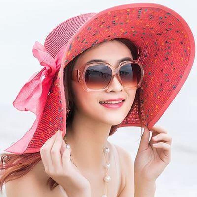 Large Brim Floppy Foldable Summer Beach Hat - TeresaCollections