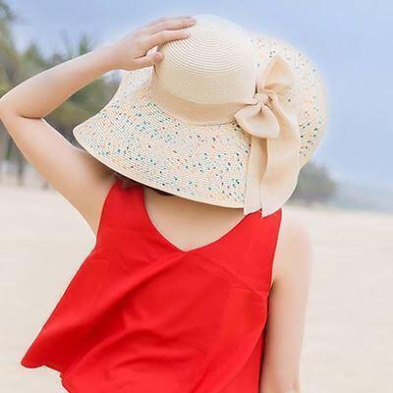 Large Brim Floppy Foldable Summer Beach Hat - TeresaCollections