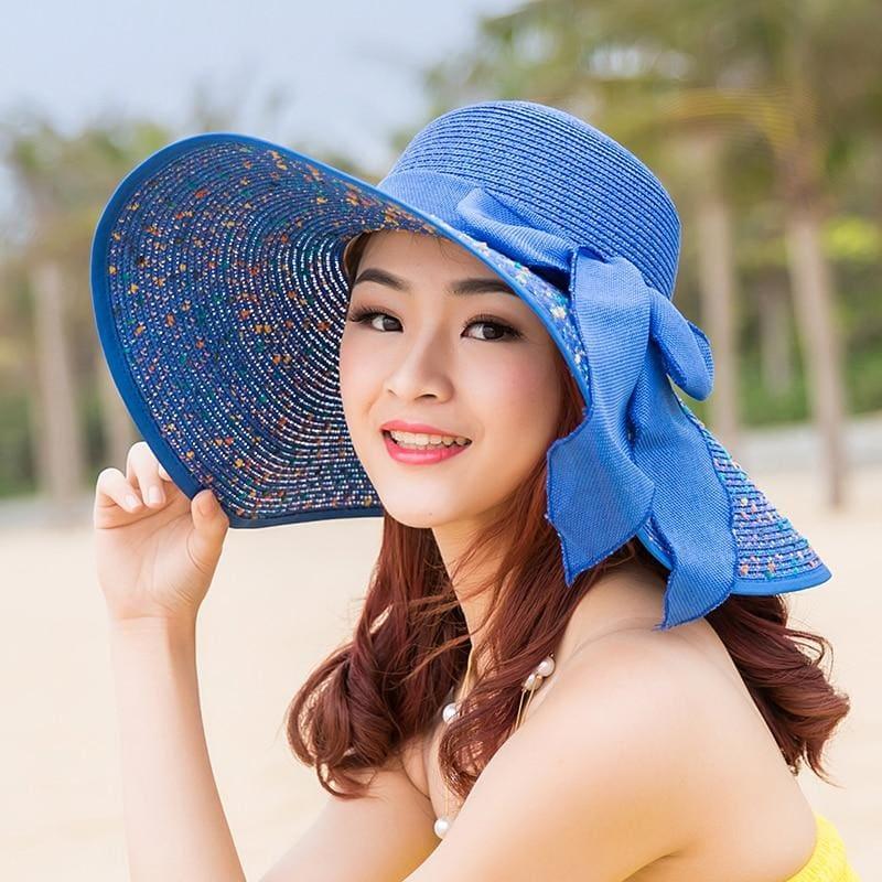 Large Brim Floppy Foldable Summer Beach Hat - hats