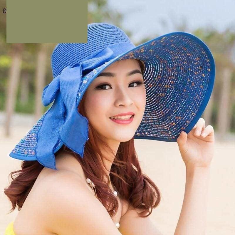 Large Brim Floppy Foldable Summer Beach Hat - hats