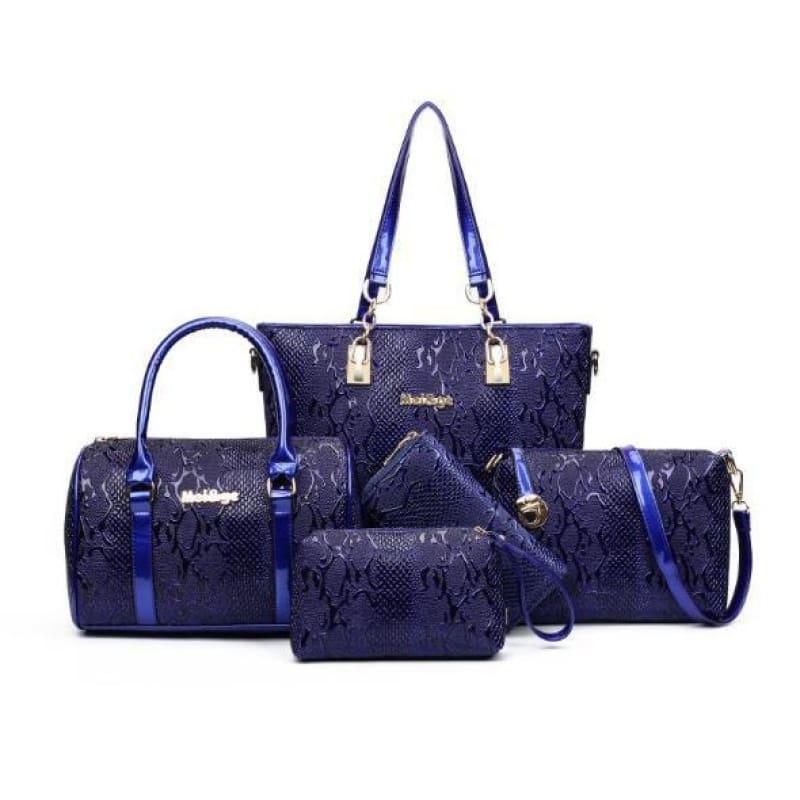 Leather Handbag High Quality Six-Piece Set Bag - TeresaCollections