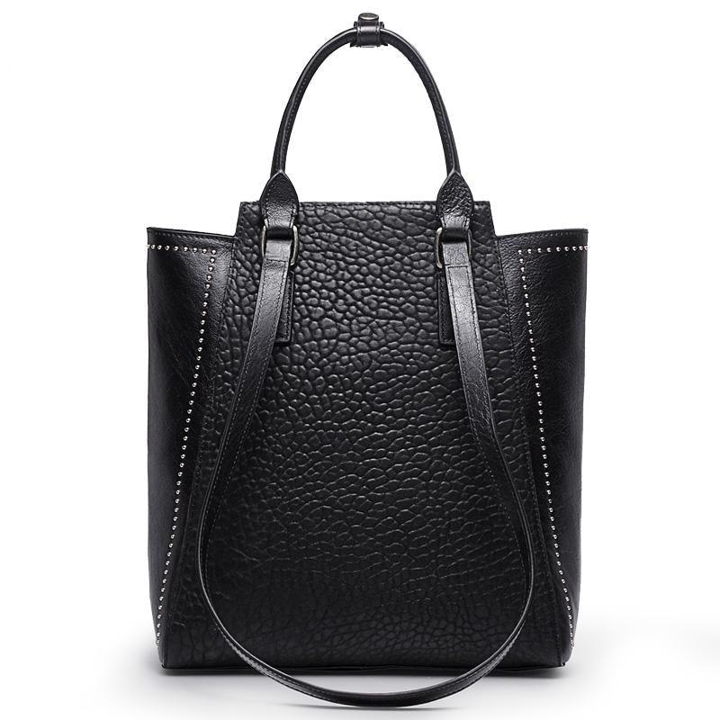 Long Top Handles Strap Handbag Tote - TeresaCollections